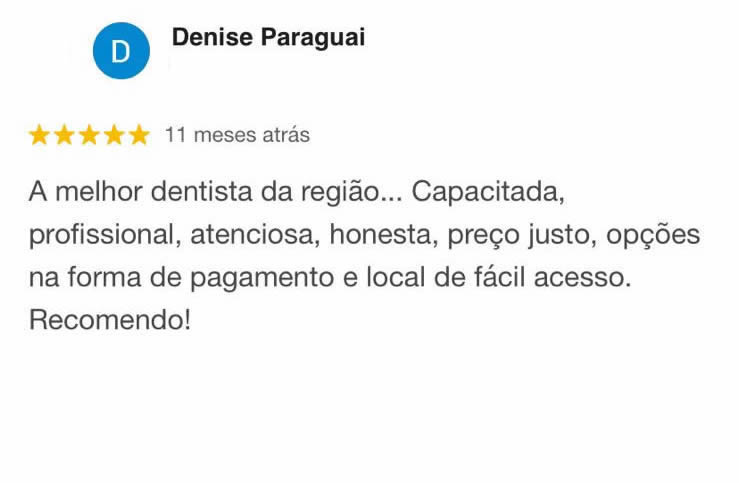 Avaliação de paciente sobre tratamentos odontológicos em Contagem MG